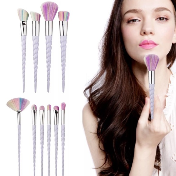 New 10pcs unicorn makeup brushes set - Picture 3 of 3